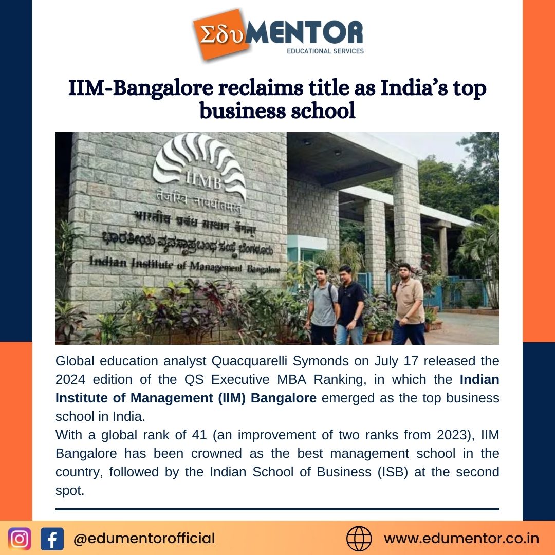 IIM-Bangalore reclaims title as India’s top business school