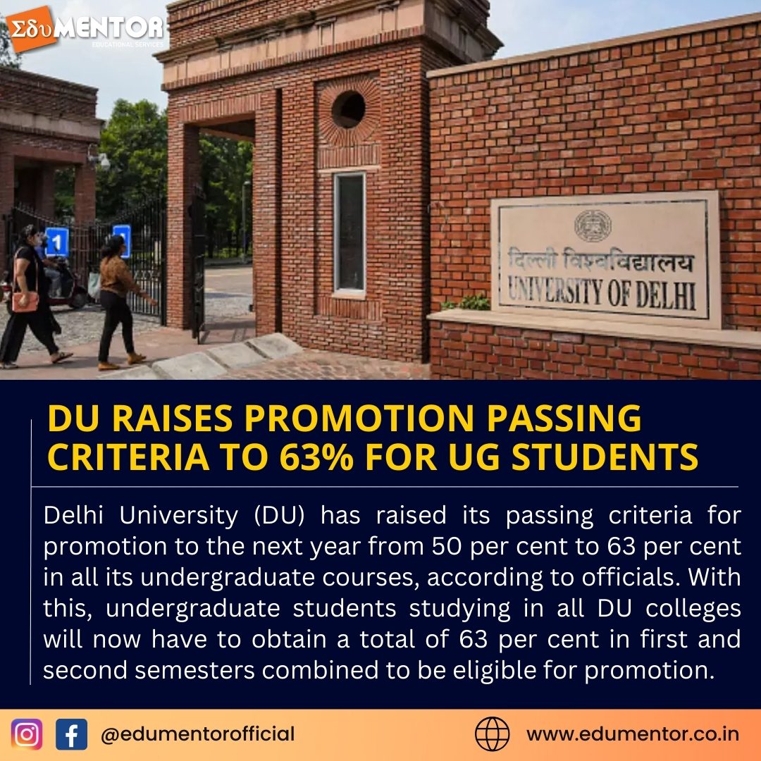 DU raises promotion passing criteria to 63% for UG students
