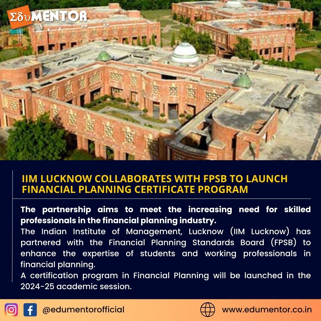 IIM Lucknow Collaborates With FPSB To Launch Financial Planning Certificate Program