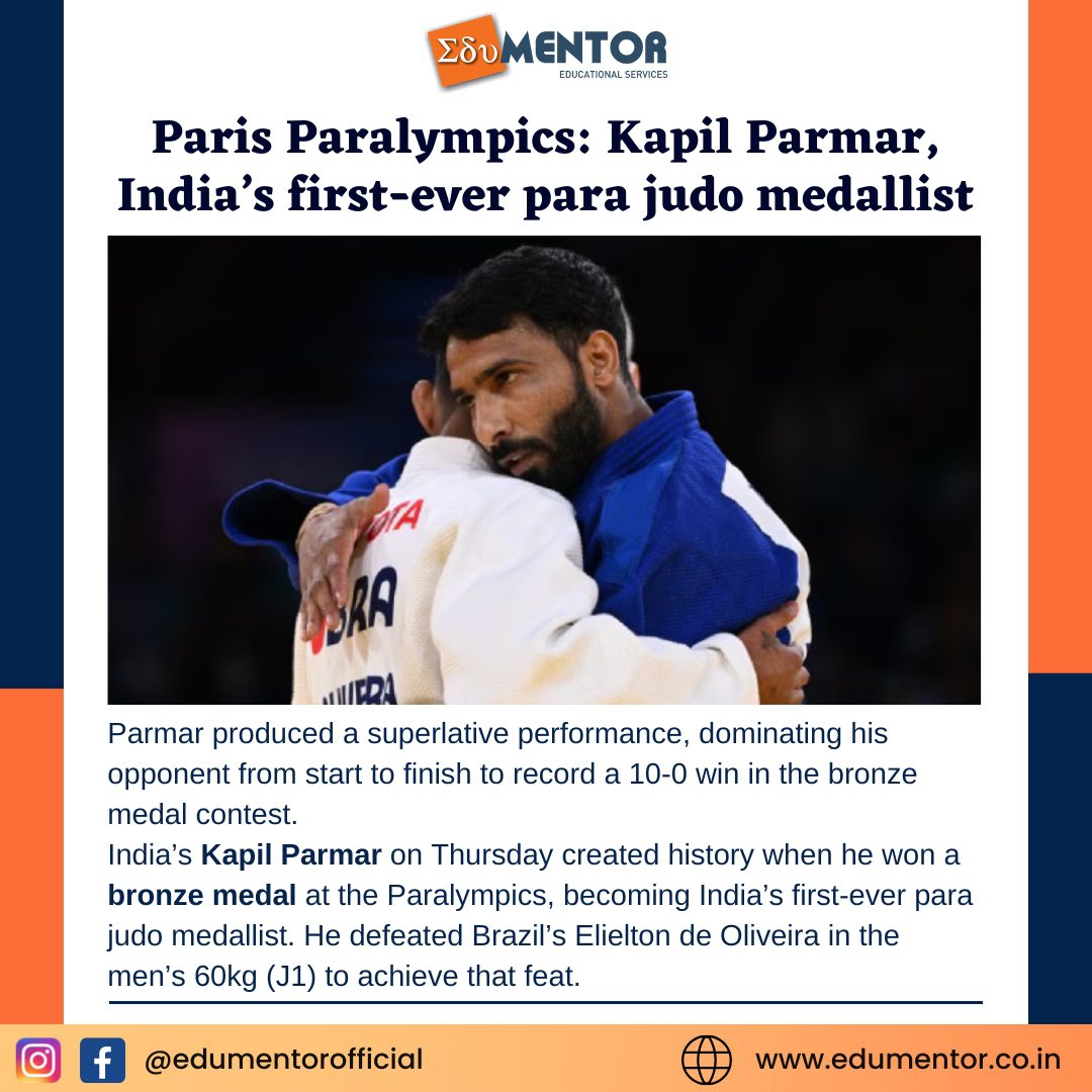 Kapil Parmar makes history as India’s first Paralympic judo medallist