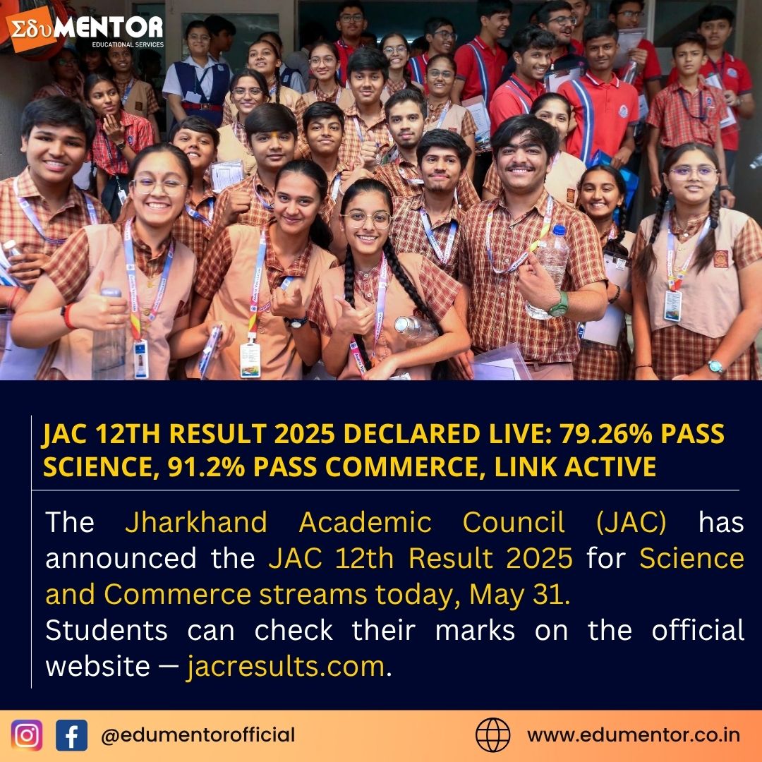 JAC 12th Result 2025 Declared Live: 79.26% pass science, 91.2% pass commerce, link active